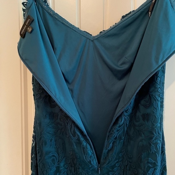 Tadashi SHOJI Off the Shoulder Cap Sleeve Embroidered Lace Gown - Picture 11 of 14